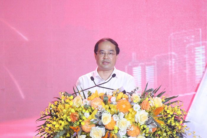 Bí thư Tỉnh ủy Thái Nguyên Trịnh Xuân Trường phát biểu tại buổi lễ