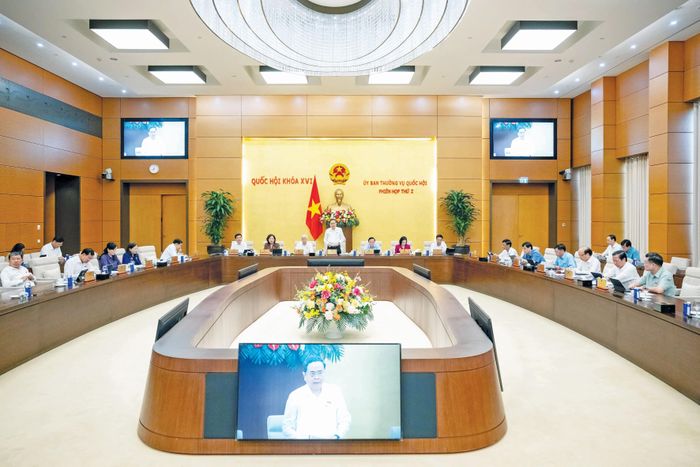 Chủ tịch Quốc hội Trần Thanh Mẫn phát biểu khai mạc Phiên họp thứ 2 của Ủy ban Thường vụ Quốc hội