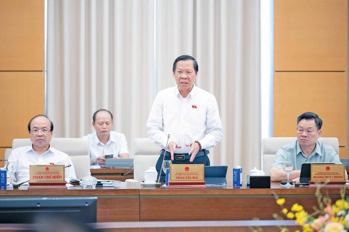 Chủ nhiệm Ủy ban Kinh tế và Tài chính Phan Văn Mãi phát biểu