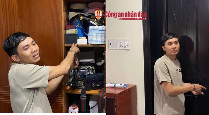 Đối tượng Sơn thực nghiệm lại hành vi trộm cắp. 