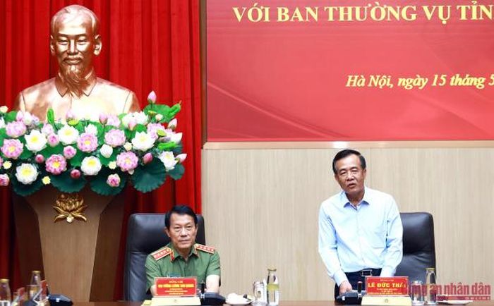 Bí thư Tỉnh ủy Thanh Hóa Lê Đức Thái mong muốn sẽ tiếp tục nhận được sự quan tâm của đồng chí Bộ trưởng và các đồng chí lãnh đạo Bộ Công an.