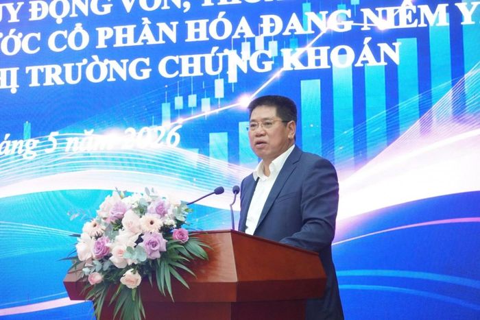 Ông Vũ Hồng Phương, Cục trưởng Cục Phát triển DNNN phát biểu tại hội nghị 14/5.