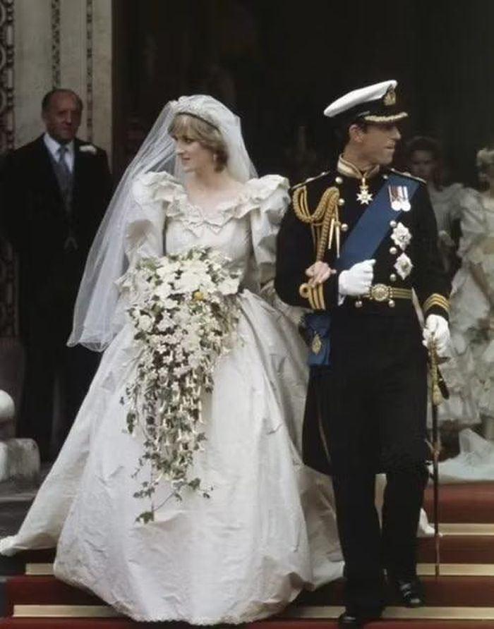 Thái tử Charles và Công nương Diana trong ngày cưới năm 1981. Ảnh: Getty Images/ Fox Photos/ Hulton Archive.