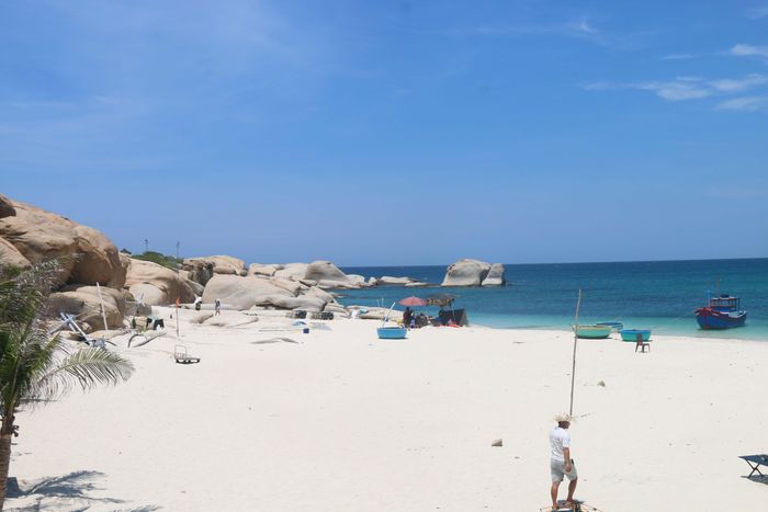  Đảo Hòn Cau hiện ra với vẻ đẹp hoang sơ, trong lành. Ảnh: TIẾN THẮNG 