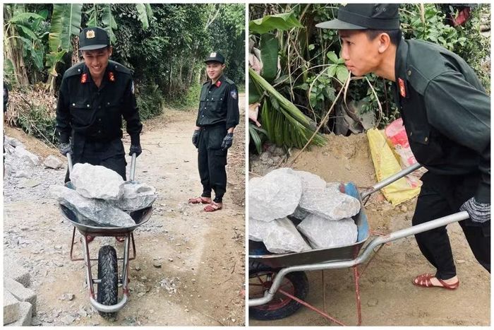 Hạ sĩ Nguyễn Trung Chiến chia sẻ: “Chúng em thật sự rất vui khi được cùng đơn vị và các nhà hảo tâm góp sức xây dựng nhà cho các cháu. Chỉ mong căn nhà sớm hoàn thành để các em có nơi ở ổn định”.
