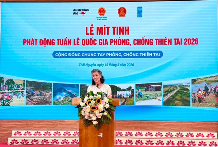 Bà Ramla Khalidi, Trưởng Đại diện thường trú UNDP tại Việt Nam phát biểu tại sự kiện