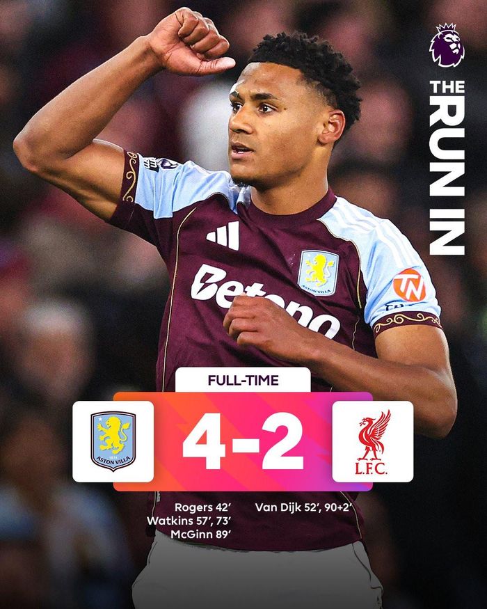 Chiến thắng tưng bừng của Aston Villa