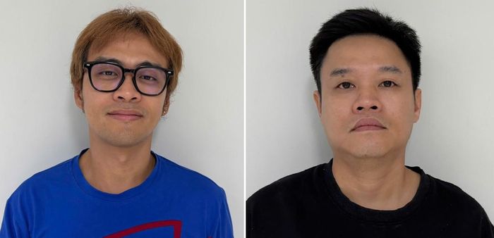 Bị can Võ Hoàng Việt và Nguyễn Trung Trường Huy. Ảnh: Bộ Công an