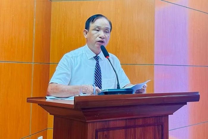  PGS.TS. Đoàn Đức Lương - Hiệu trưởng Trường Đại học Luật, Đại học Huế phát biểu tại Hội thảo.
