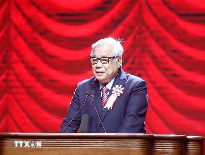 Giáo sư, Tiến sỹ khoa học Vũ Minh Giang phát biểu. (Ảnh: Thống Nhất/TTXVN)