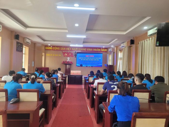 Điểm cầu tại xã Kim Tân.