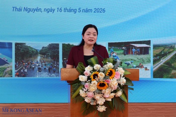 Phó Chủ tịch UBND tỉnh Thái Nguyên Nguyễn Thị Loan phát biểu tại sự kiện. Ảnh: Thảo Ngân - Mekong ASEAN.