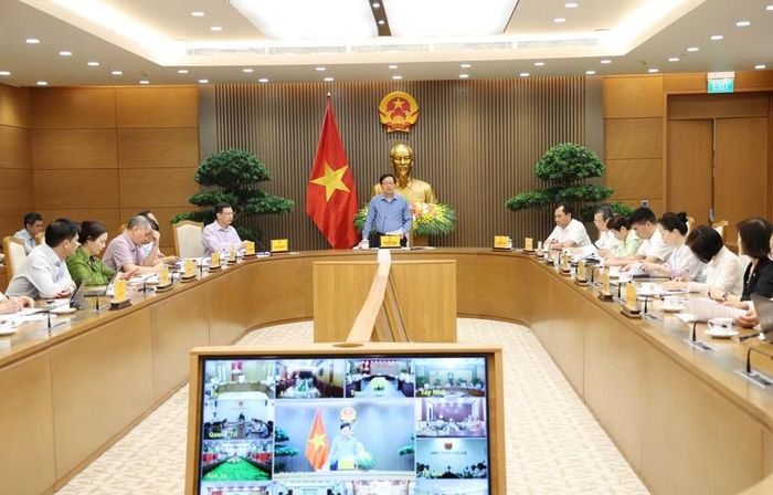 Quang cảnh cuộc họp tại đầu cầu Chính phủ. Ảnh: CP