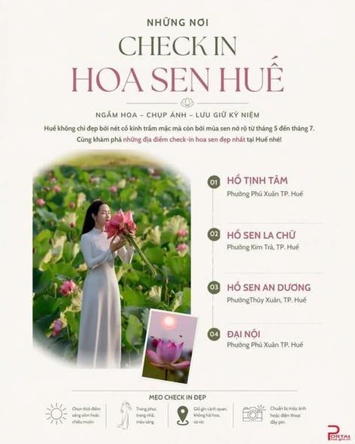 Các địa điểm Check-in hoa Sen tại Huế