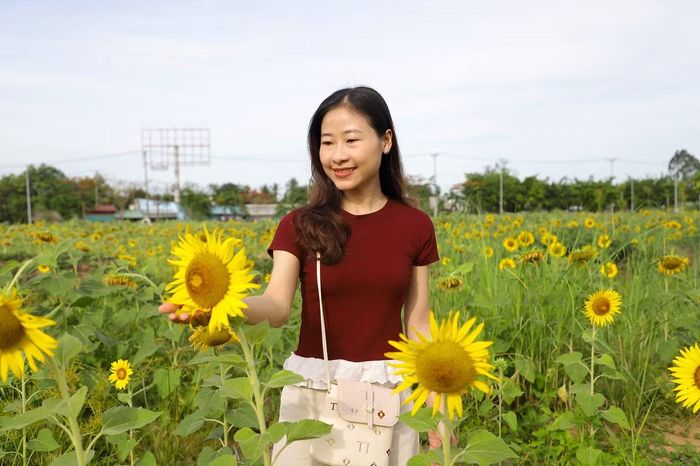  Theo chủ vườn, mùa hoa dự kiến kéo dài khoảng 20 ngày, được xem là “thời điểm vàng” để du khách tham quan, chụp ảnh check-in. Theo ghi nhận của phóng viên, từ sáng sớm, nhiều bạn trẻ, gia đình đã tìm đến cánh đồng hoa hướng dương để tham quan, chụp ảnh lưu niệm. 