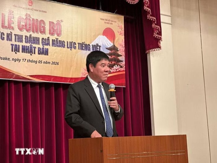 GS.TS Huỳnh Văn Chương, Cục trưởng Cục Quản lý chất lượng, Bộ Giáo dục và Đào tạo, phát biểu tại sự kiện. (Ảnh: Xuân Giao/TTXVN)