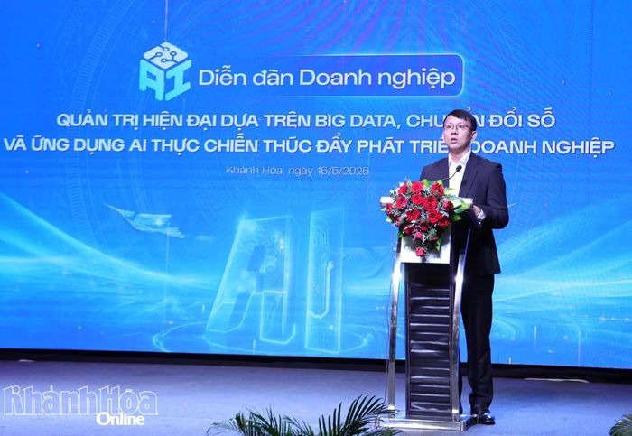 Phó Chủ tịch UBND tỉnh Nguyễn Thanh Hà phát biểu tại diễn đàn.
