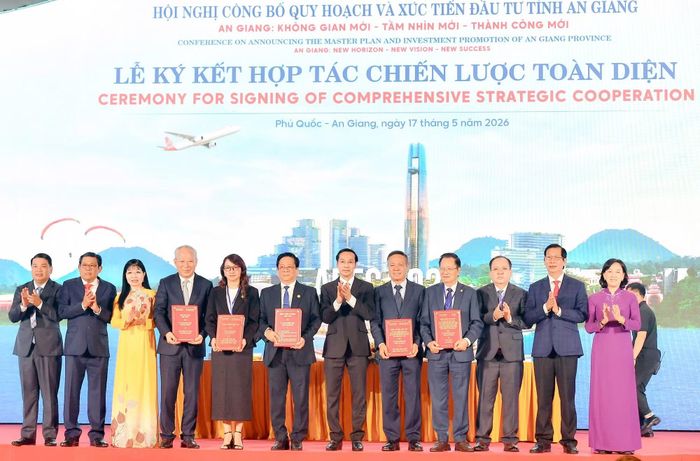 Lãnh đạo tỉnh An Giang ký kết hợp tác chiến lược toàn diện với các đối tác.
