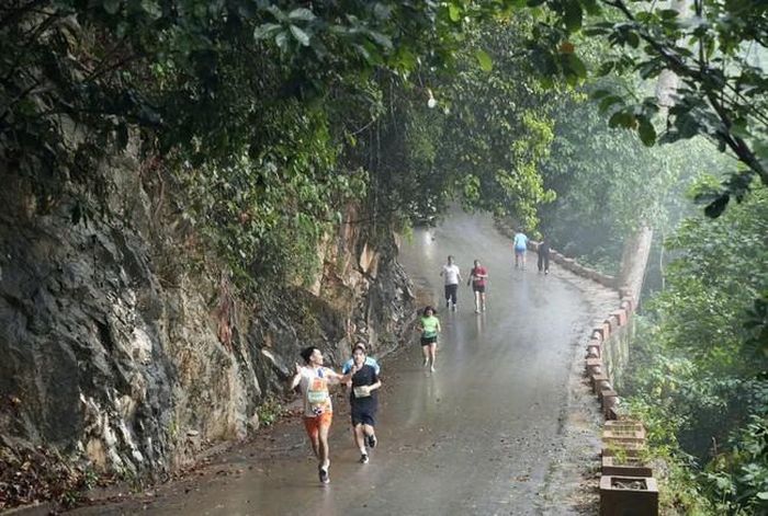 Đường chạy vòng quanh hồ Ba Bể - (ảnh CTV).