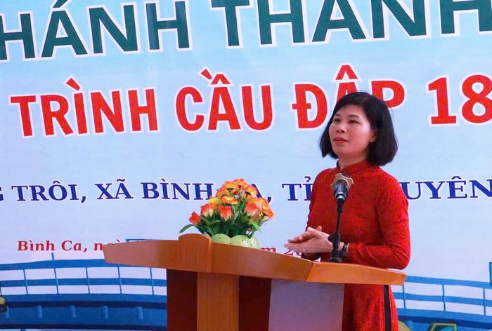 Theo bà Lưu Thị Lan Hương - Phó Bí thư Đảng ủy, Chủ tịch UBND xã Bình Ca, cầu Đập 18 là công trình mang ý nghĩa nhân văn sâu sắc, thể hiện tinh thần “tương thân tương ái”