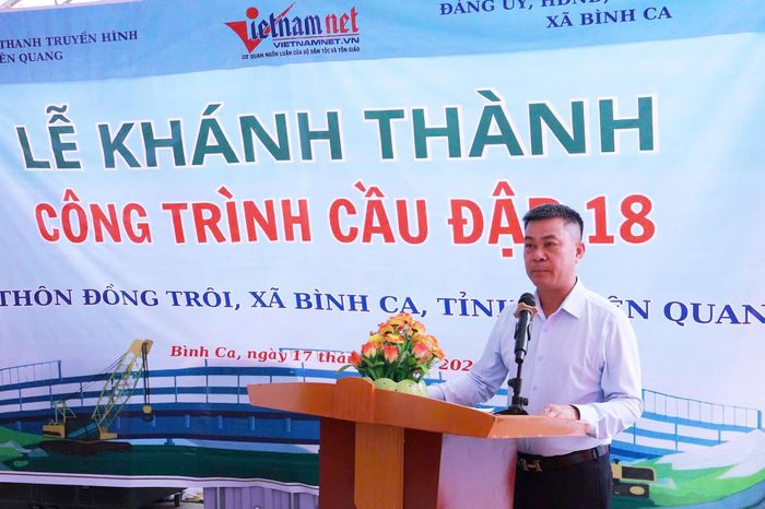 Ông Nguyễn Văn Bá - Tổng Biên tập Báo VietNamNet - phát biểu tại lễ khánh thành