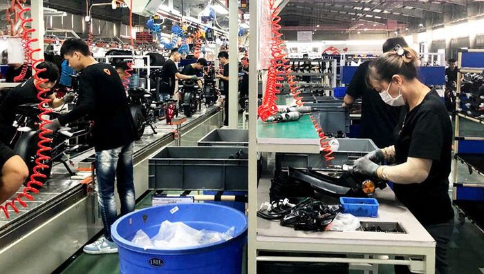 Xưởng sản xuất của Công ty trách nhiệm hữu hạn Electric Motorcycle Yadea Việt Nam, Khu công nghiệp Quang Châu.