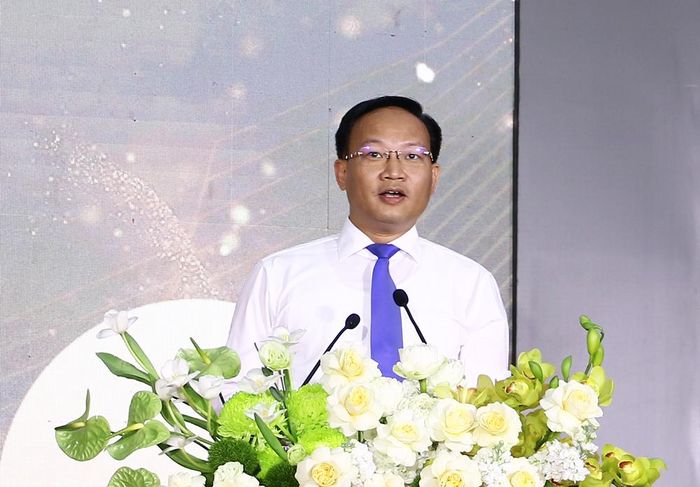 Đồng chí Phạm Văn Thịnh, Phó Chủ tịch UBND tỉnh phát biểu tại lễ khởi công dự án Mangala Complex.
