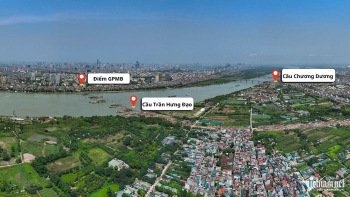 Hà Nội đẩy nhanh tiến độ GPMB phục vụ xây dựng cầu Trần Hưng Đạo. Ảnh: Thạch Thảo