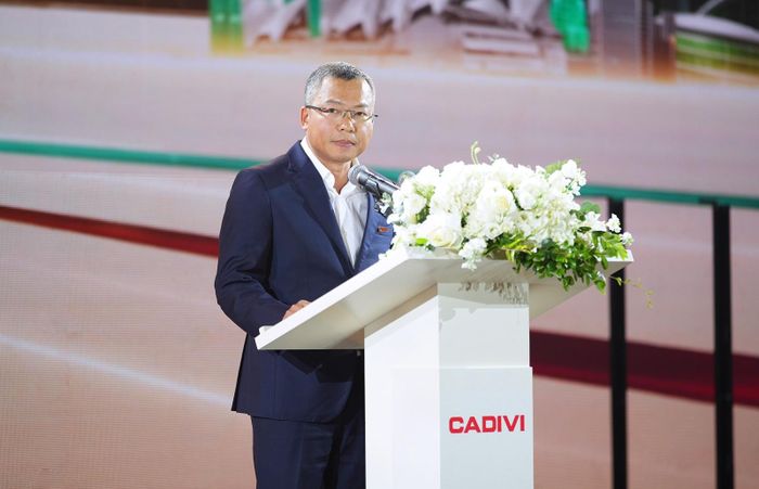 Ông Lê Bá Thọ - Chủ tịch HĐQT CADIVI - phát biểu tại hội nghị