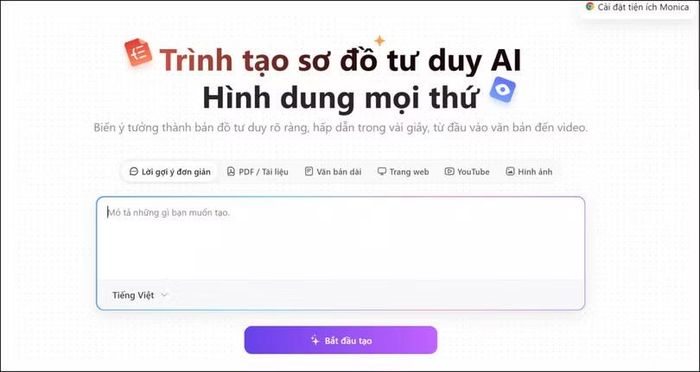 Truy cập vào đường link công cụ tạo sơ đồ tư duy