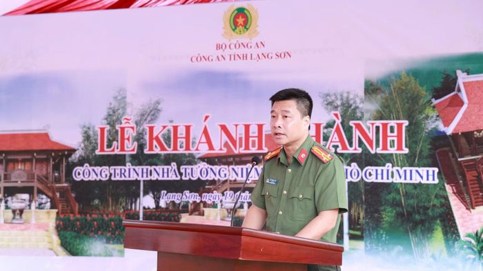Thượng tá Vũ Thanh Tùng, Giám đốc Công an tỉnh Lạng Sơn trân trọng cảm ơn sự quan tâm lãnh đạo, chỉ đạo sâu sắc, toàn diện của Đảng ủy Công an Trung ương, Bộ Công an và Tỉnh ủy Lạng Sơn đối với Công an Lạng Sơn.