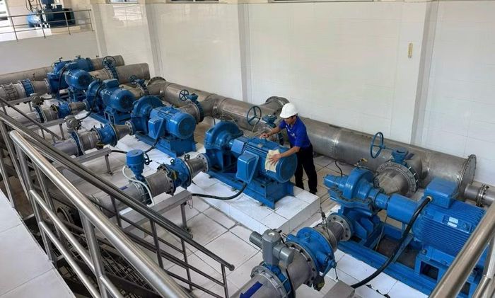 Trạm bơm tăng áp của Công ty cổ phần cấp nước Phú Mỹ.