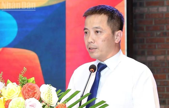 Ông Đậu Anh Tuấn, đại diện Liên đoàn Thương mại và Công nghiệp Việt Nam (VCCI) chia sẻ về các cập nhật về PCI 2025 và những ưu tiên chính sách đối với tỉnh Sơn La.