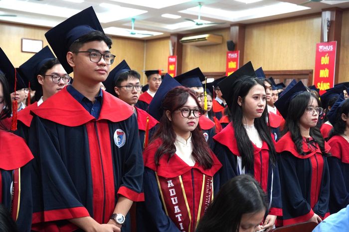 Sinh viên tốt nghiệp Trường Đại học Khoa học Tự nhiên - ĐH Quốc gia Hà Nội. Ảnh: HUS