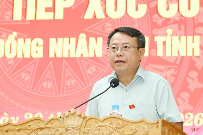 Phó Chủ tịch Thường trực HĐND tỉnh Dương Tất Thắng phát biểu tại hội nghị.