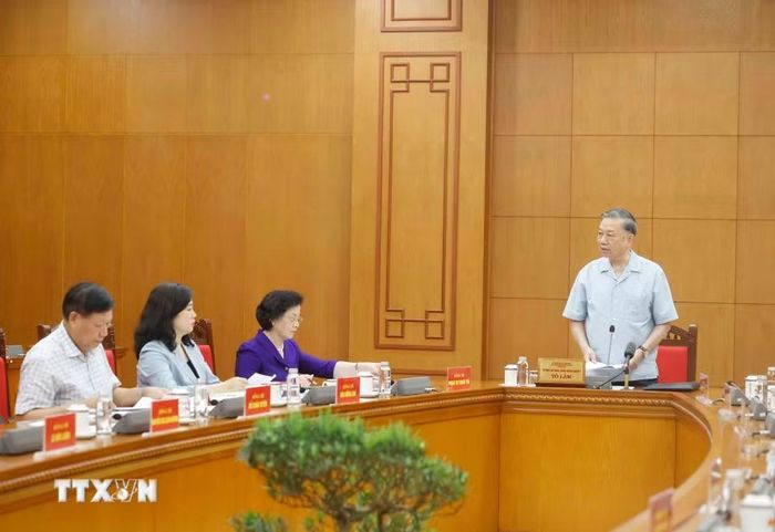 Tổng Bí thư, Chủ tịch nước Tô Lâm phát biểu. (Ảnh: Thống Nhất/TTXVN)