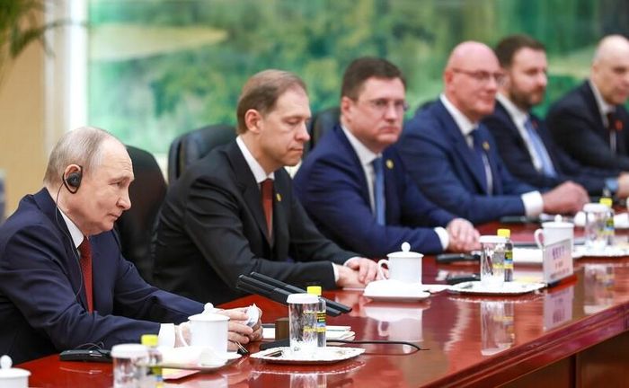 Tổng thống Nga Vladimir Putin tại cuộc hội đàm. Ảnh: Tass. 
