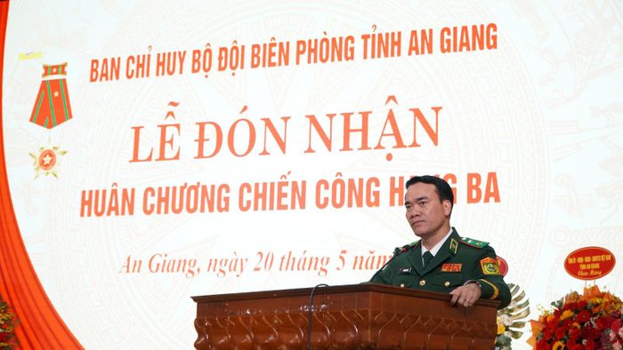 Trung tướng Vũ Trung Kiên phát biểu tại buổi lễ.