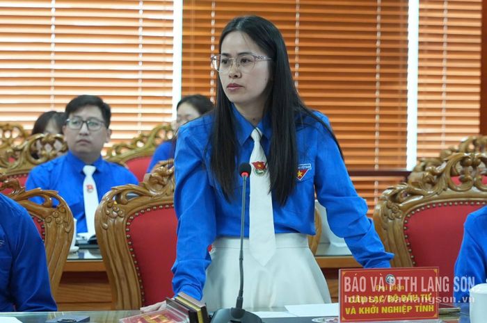 Thanh niên phát biểu tại hội nghị