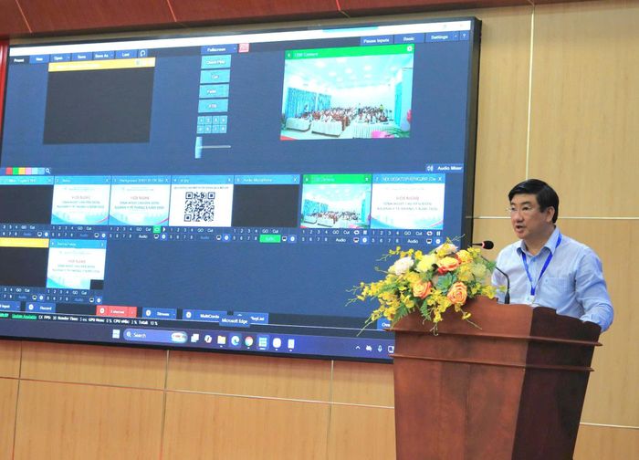 Bác sĩ chuyên khoa II Lê Huỳnh Phúc, Giám đốc Bệnh viện Đa khoa Bình Thuận phát biểu