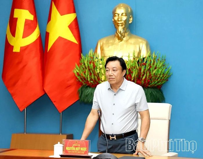 Phó Chủ tịch UBND tỉnh Nguyễn Huy Ngọc phát biểu chỉ đạo tại hội nghị.