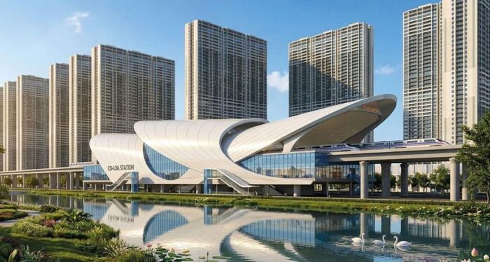 Phối cảnh ga Cổ Loa trên tuyến đường sắt tốc độ cao Hà Nội - Quảng Ninh. Ảnh tư liệu