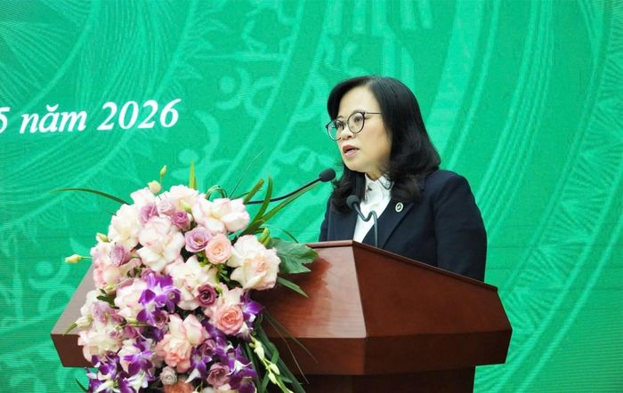 Phó Chủ tịch UBCKNN Lê Thị Việt Nga phát biểu khai mạc hội nghị. Ảnh: SSC