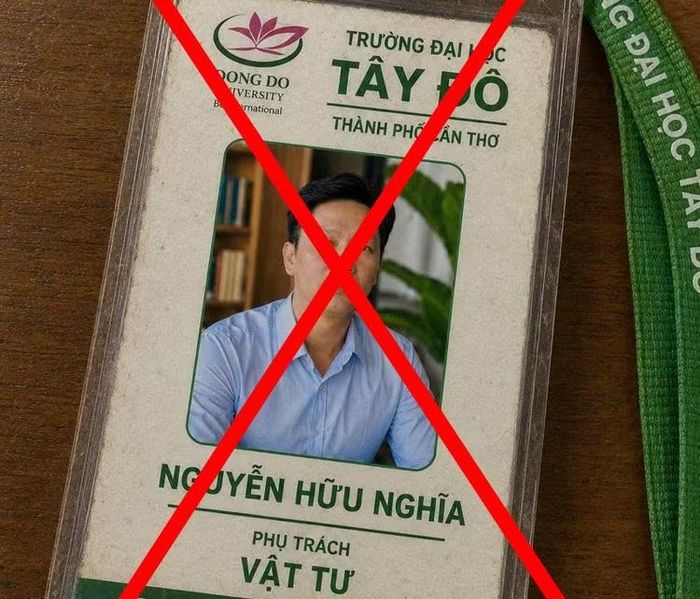 Hình ảnh thẻ nhân sự giả mà đối tượng gửi chủ doanh nghiệp nhằm lừa đảo chiếm đoạt tài sản.