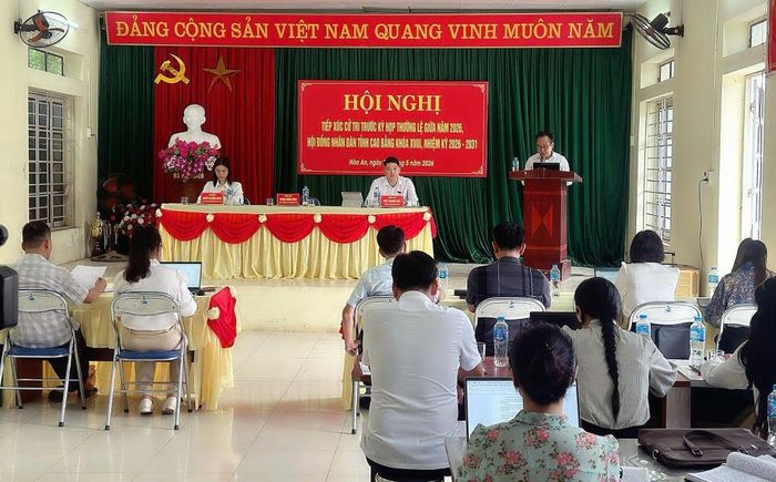 Tổ đại biểu số 3 HĐND tỉnh tiếp xúc cử tri xã Hòa An.