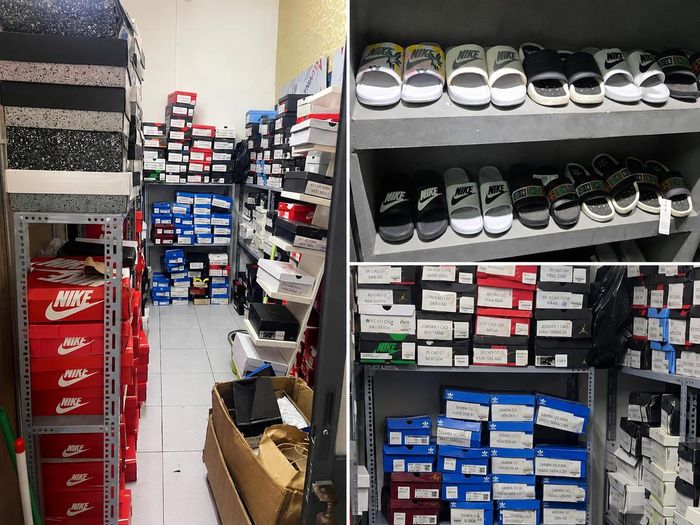 Số giày, dép có dấu hiệu giả mạo các nhãn hiệu như: Nike, Adidas, New Balance (NB) và Onitsaku Tiger.