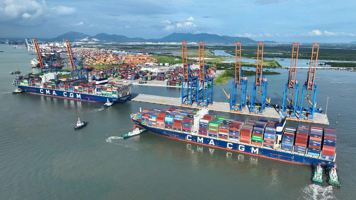  Cảng Quốc tế Gemalink thuộc Tập đoàn Gemadept, một trong những cảng container nước sâu hiện đại và lớn nhất Việt Nam, tọa lạc tại khu vực chiến lược Cái Mép - Thị Vải. Ảnh: THÀNH HUY 