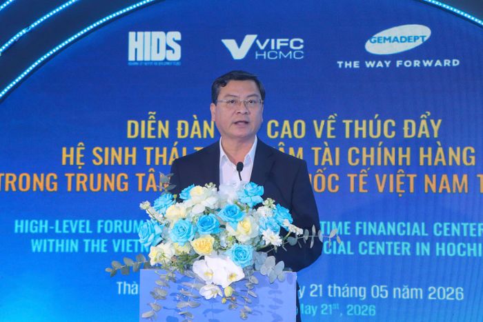  Phó Chủ tịch UBND TPHCM Nguyễn Công Vinh phát biểu khai mạc diễn đàn. Ảnh: THÀNH HUY 