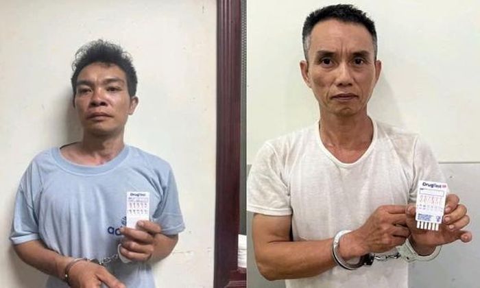  Đối tượng Trần Văn Liễu (trái) và Trịnh Hồng Mười. 