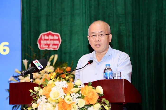 Ông Đỗ Thành Trung, Chủ tịch UBND TP. Hải Phòng phát biểu chỉ đạo tại Hội nghị